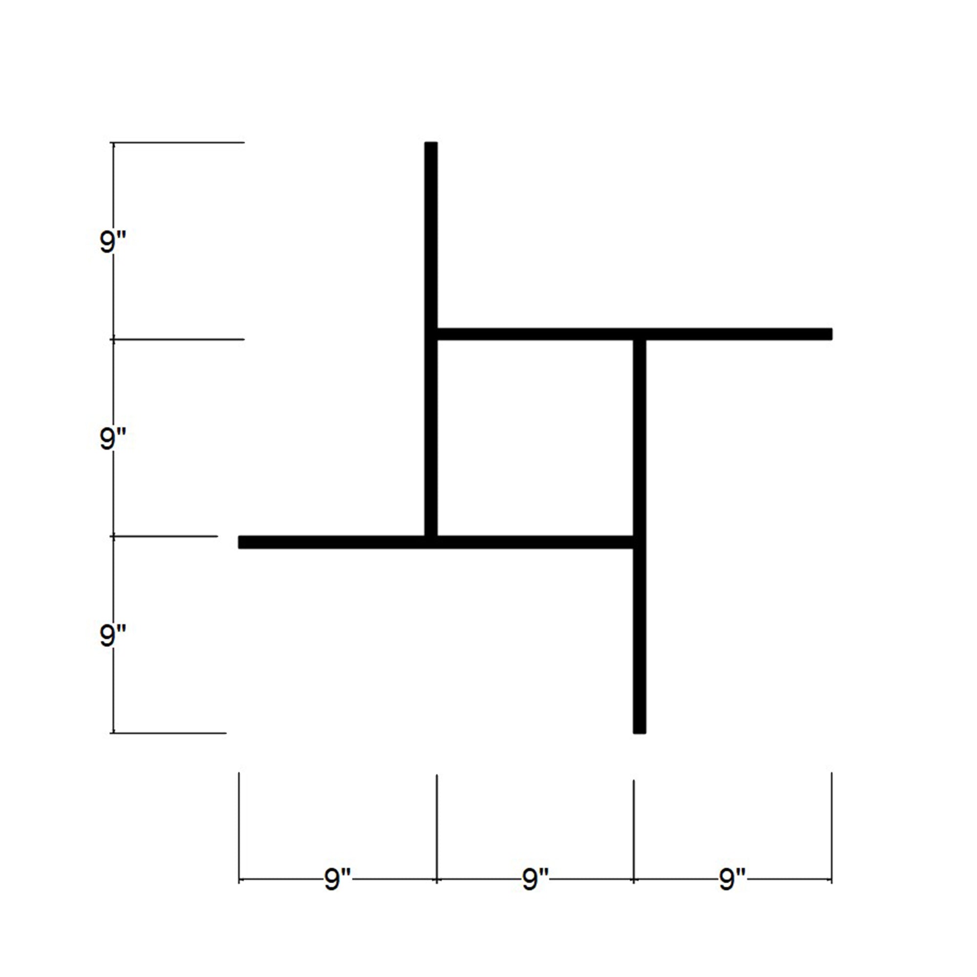 Metafurn Cubic Wall Shelf – NFC Hashtag Floating Shelf for Modern Wall Decor