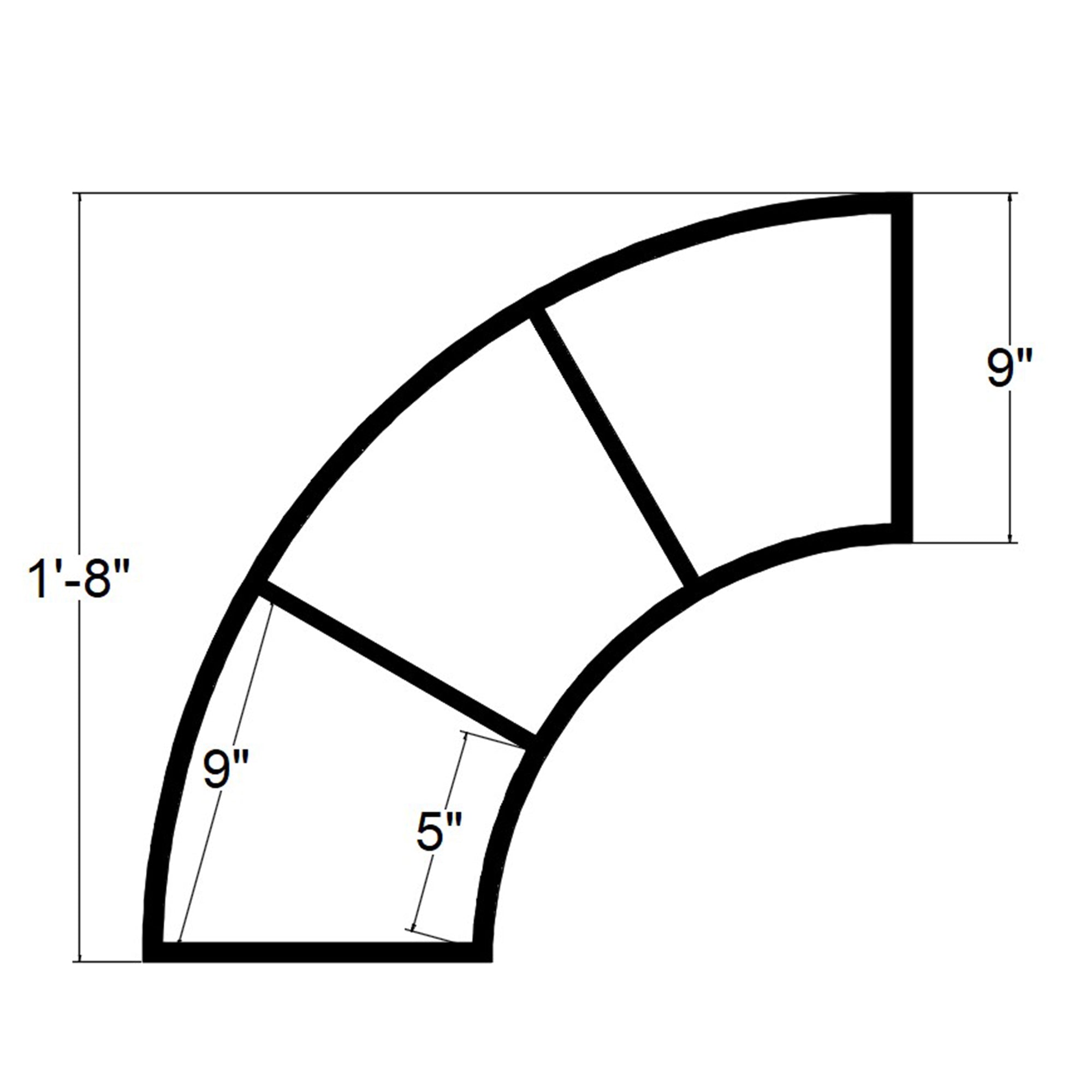 Metafurn Curve Floating Shelf – NFC Curved Floating Shelf for Modern Wall Decor
