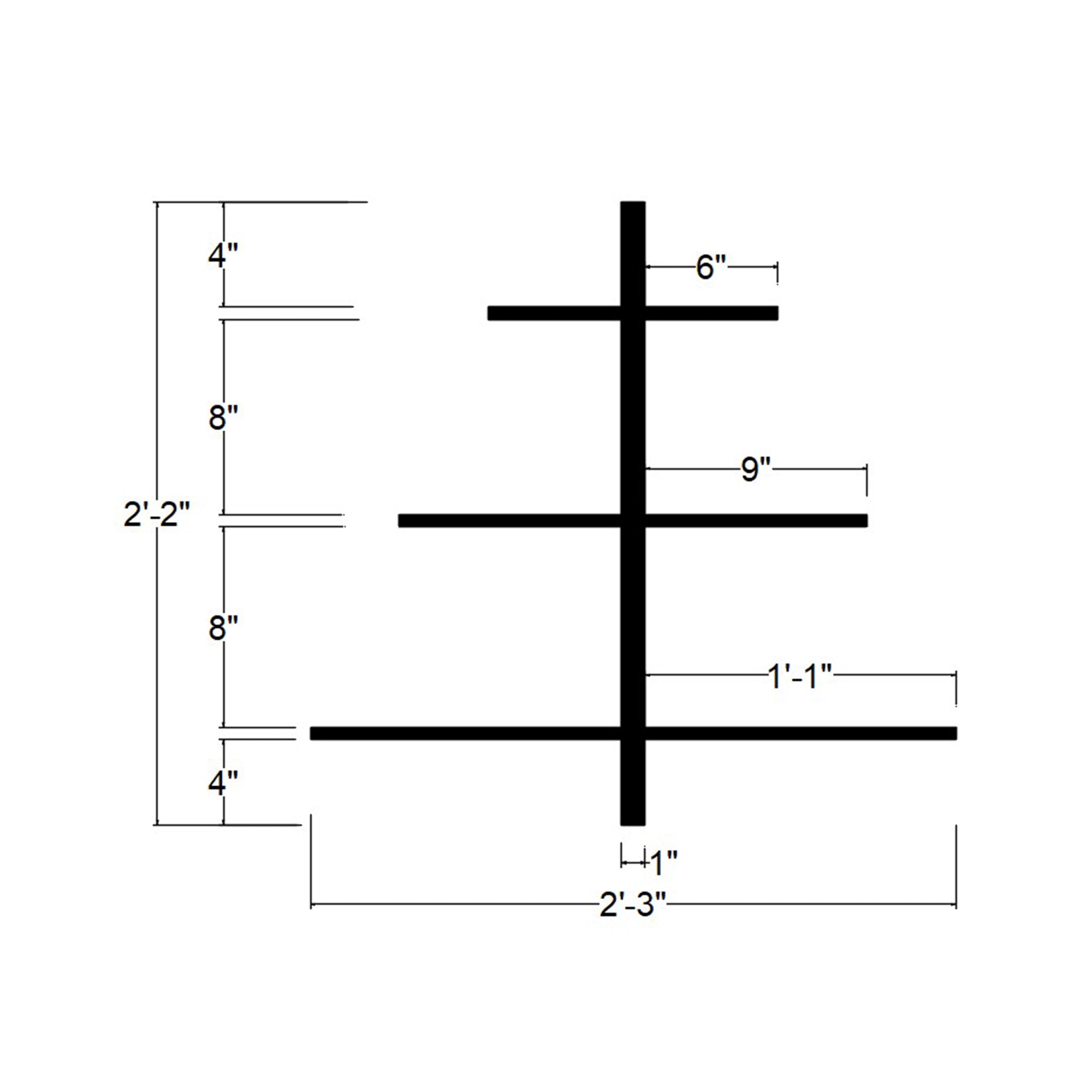 Metafurn T-Bar Wall Shelf – NFC T-Bar Floating Shelf for Modern Wall Decor