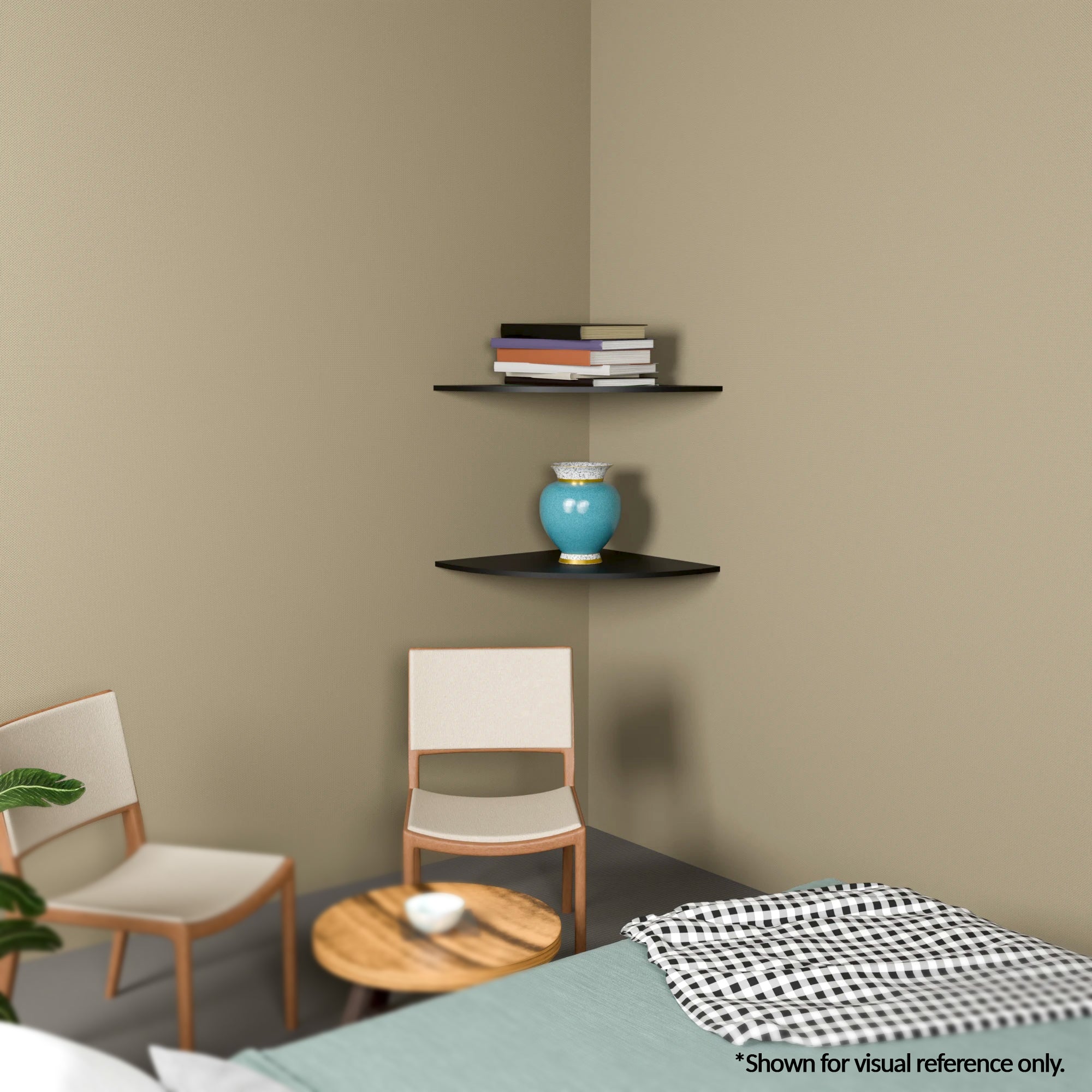 Metafurn CornerEdge Floating Shelf – Modern NFC Corner Wall Mounted Shelf for Interiors
