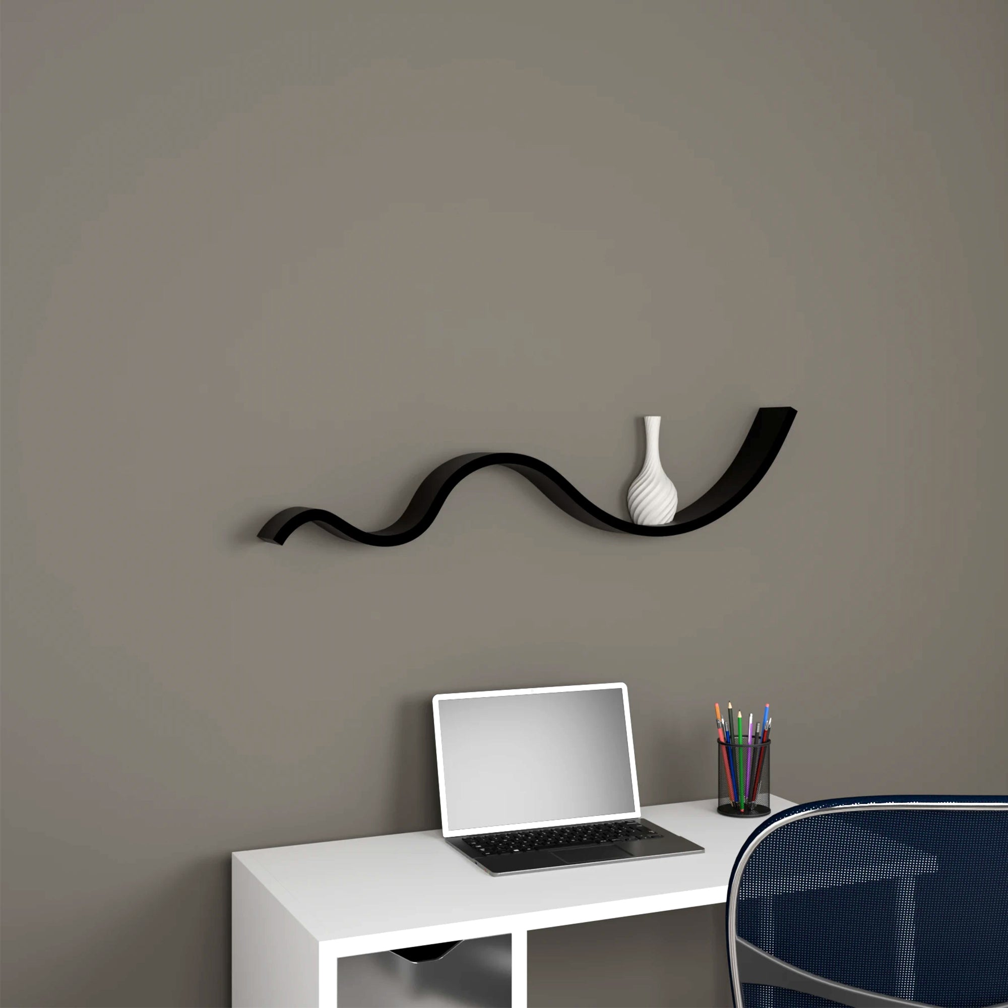 Wave Line Floating Shelf (W-40” X H-9”)