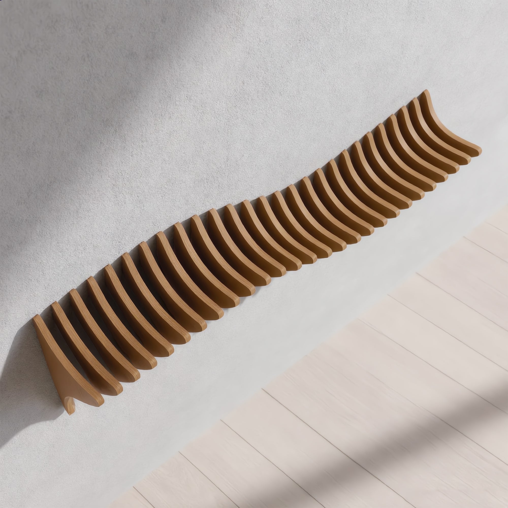 Metafurn Parametric Designer Wavy Shelf – Premium Floating Storage Shelf for Contemporary Interiors