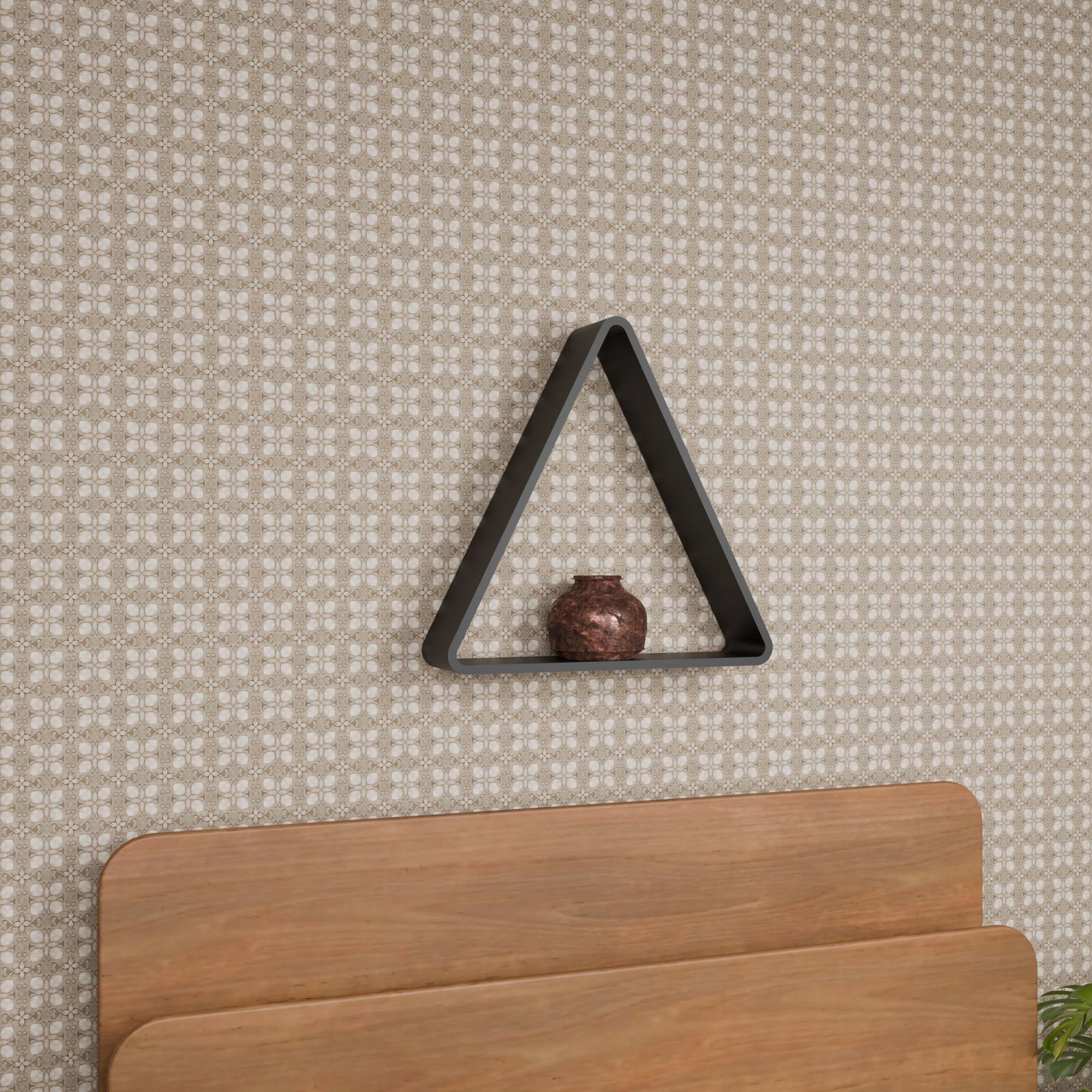 Metafurn Triangle Edge Wall Shelf – NFC Triangular Wall Mounted Floating Shelf for Living Room and Kitchen
