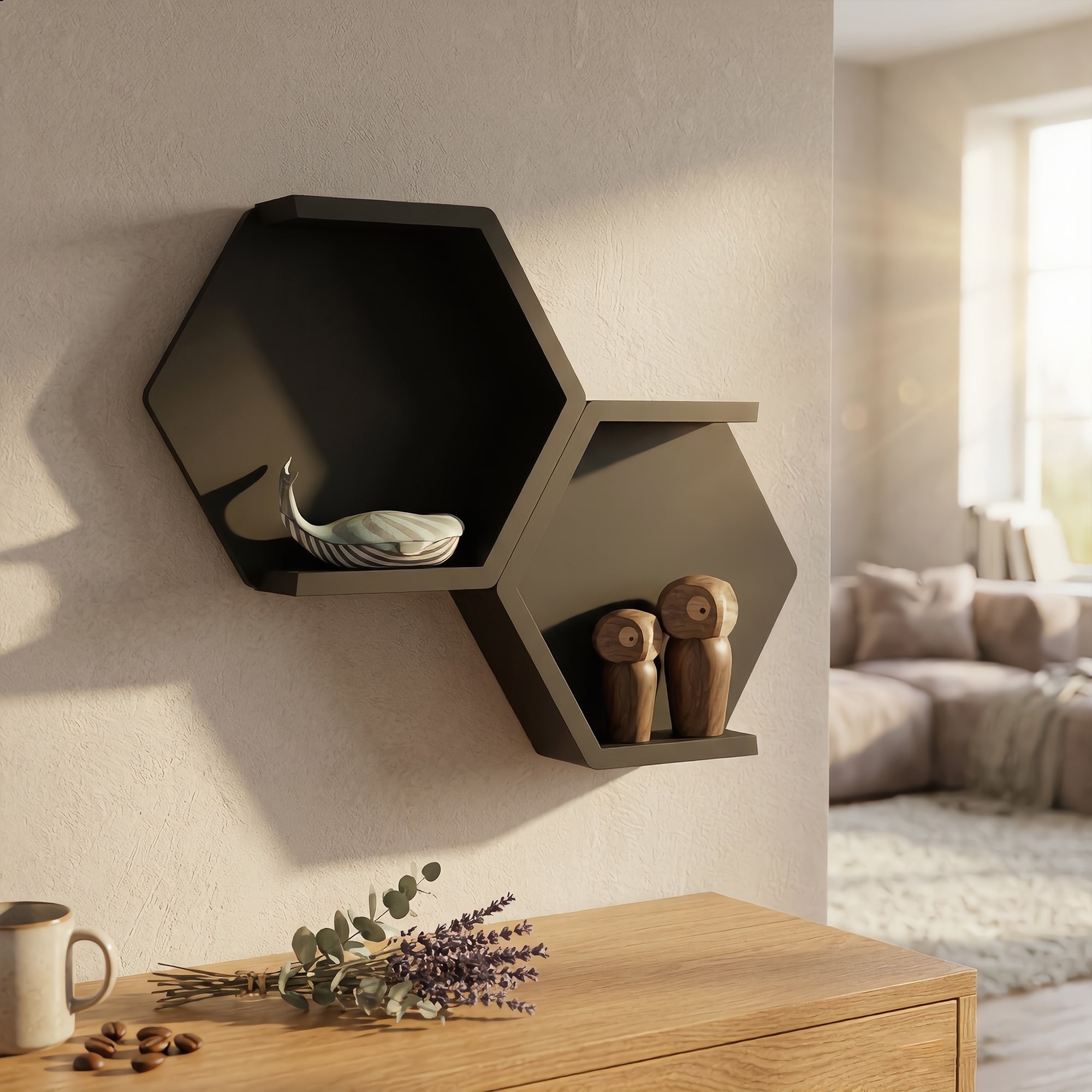 Hexagon Wall Shelf
