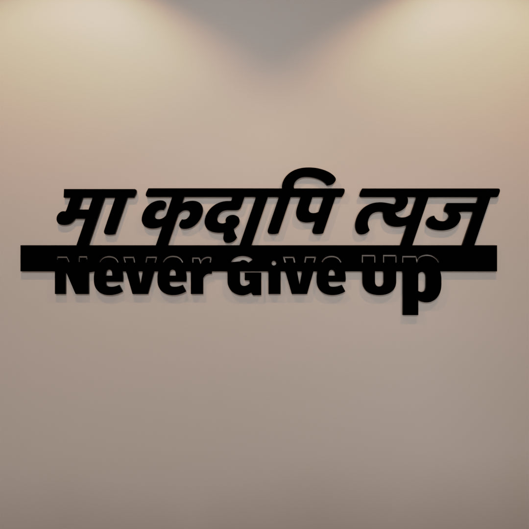 Never Give Up Quote