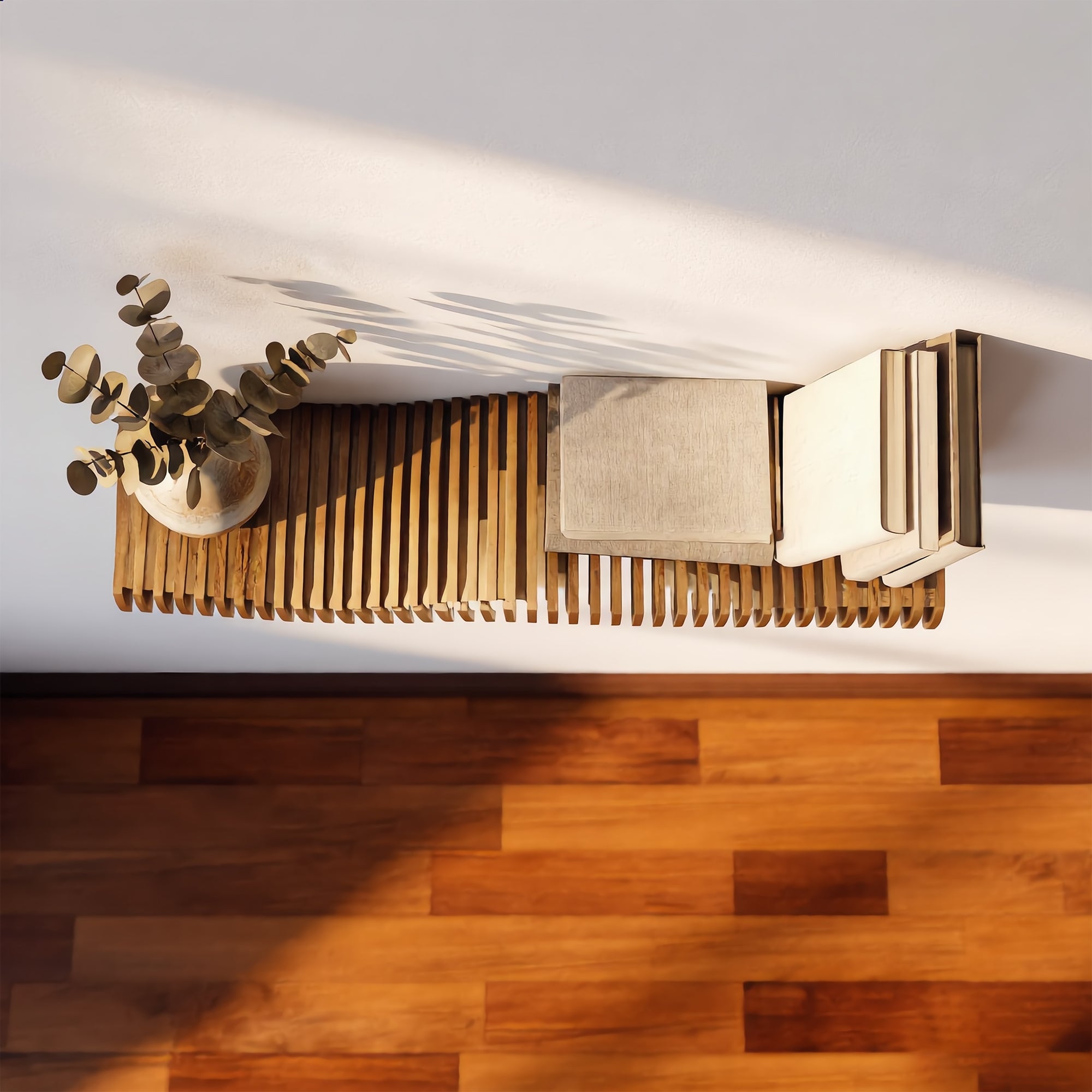 Metafurn Parametric Designer Wall Shelf – Premium HDHMR Floating Shelf for Contemporary Interiors