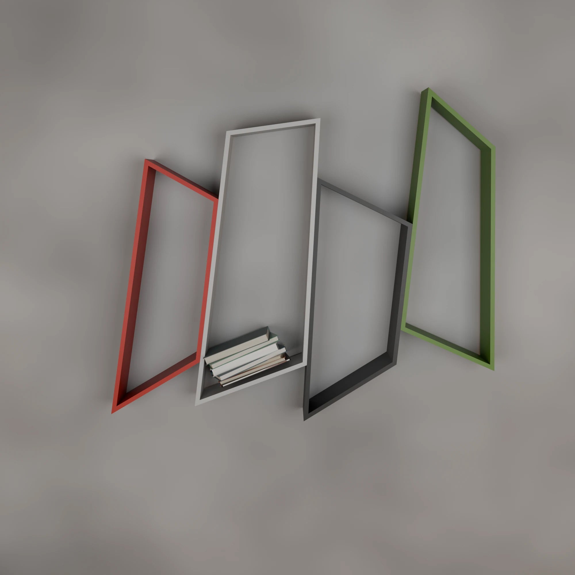 Metafurn AngleWave Shelf – NFC Angled Floating Shelf for Modern Wall Decor
