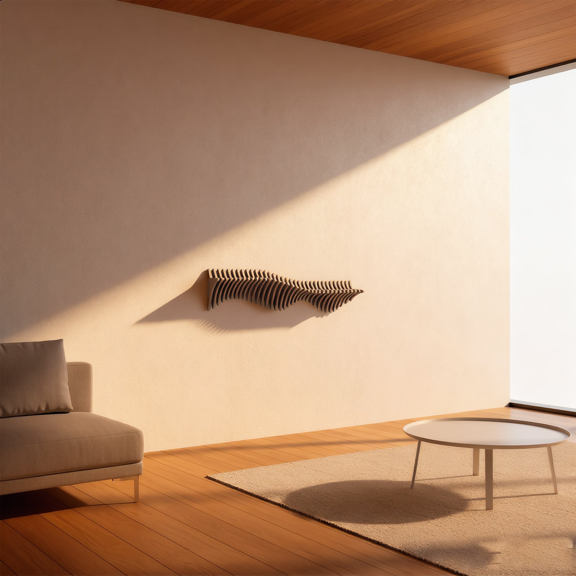 Parametric Wavy Floating Shelf