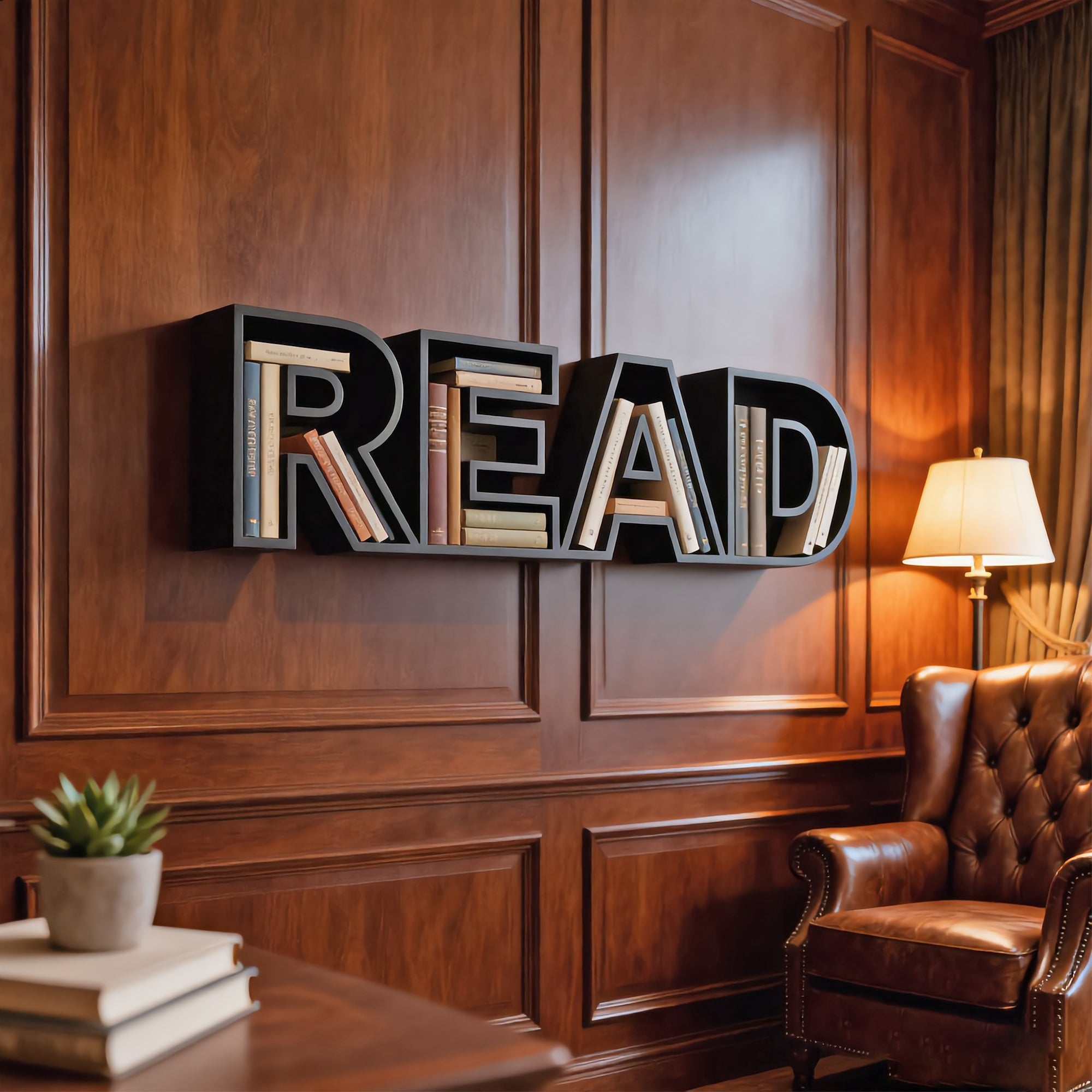 Metafurn Read Hollow Wall Shelf – Premium Coated Floating Shelf for Books and Decor