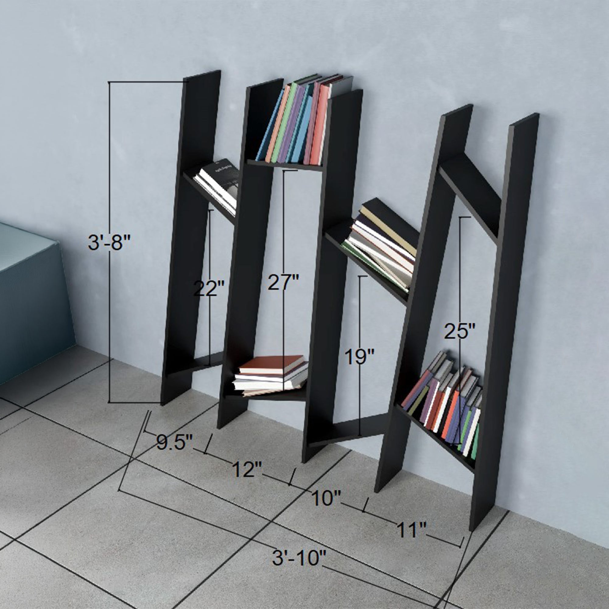 Metafurn Tilt Wall Shelf – NFC Tilted Floating Storage Shelf for Home Decor
