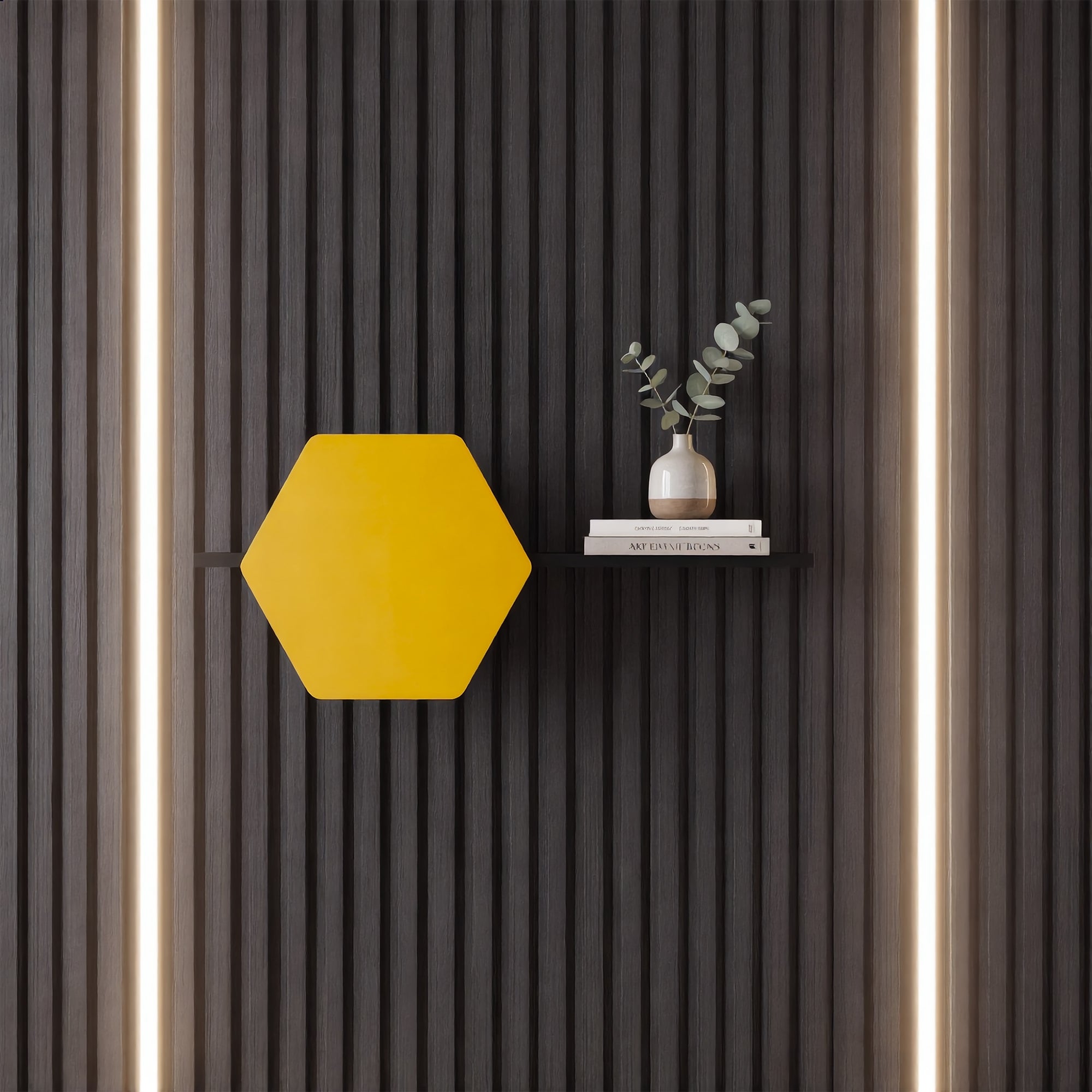Hexa Floater Wall Shelf