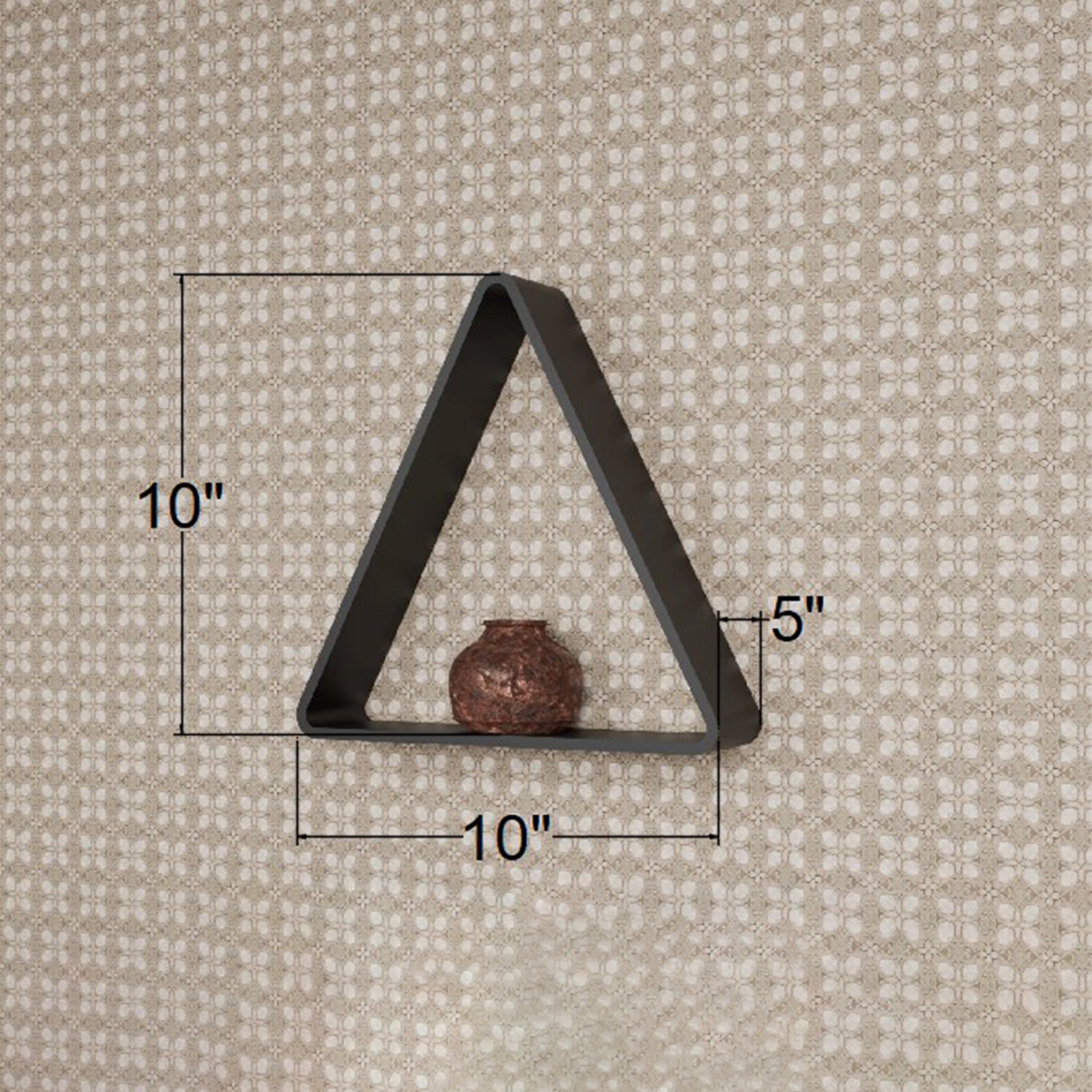 Metafurn Triangle Edge Wall Mounted Shelf – NFC Triangular Floating Storage Shelf for Home Decor
