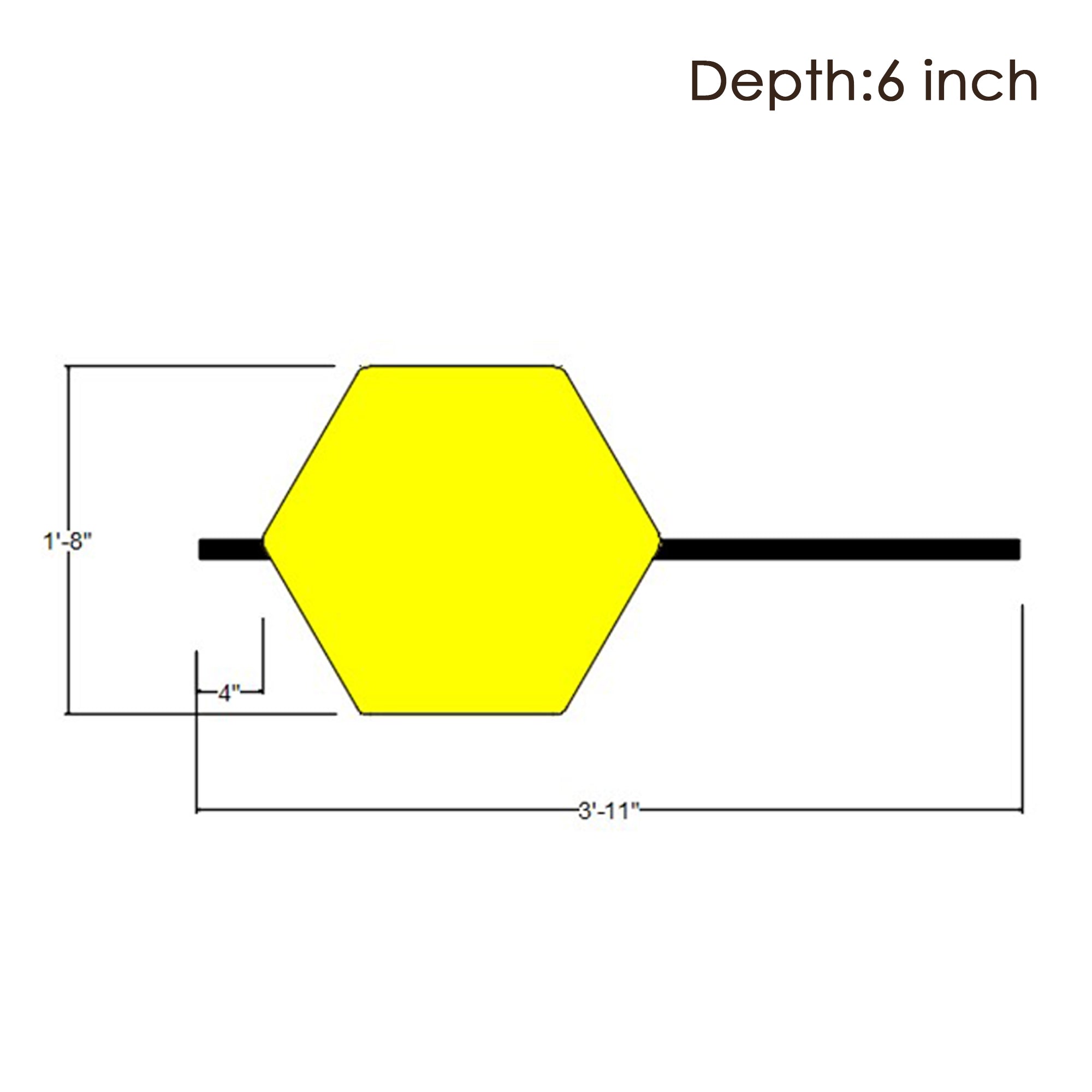 Hexa Floater Wall Shelf