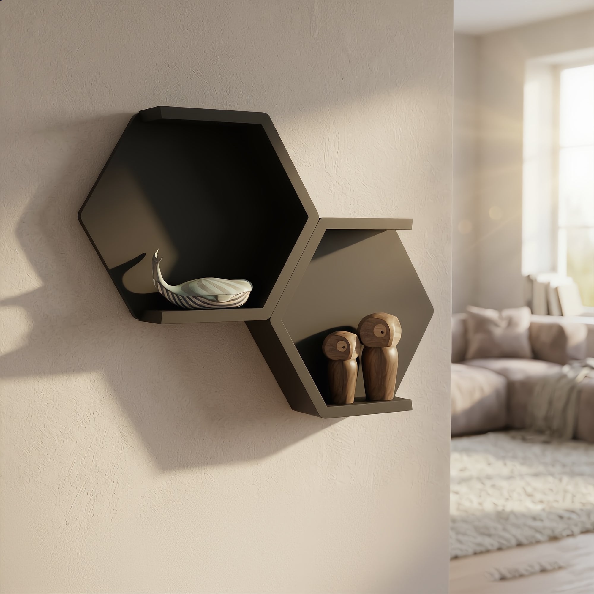 Hexagon Wall Shelf