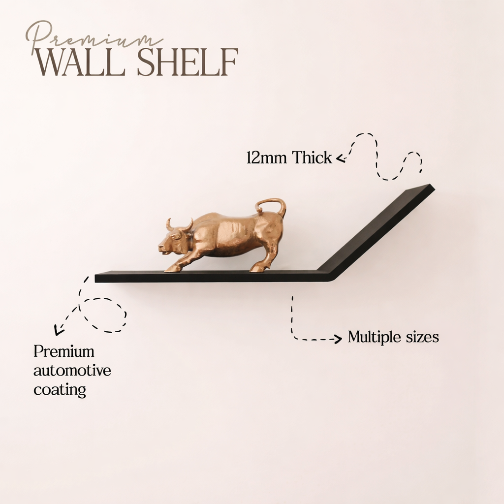 Lifted Edge Shape Wall Shelf ( 15 Inches)