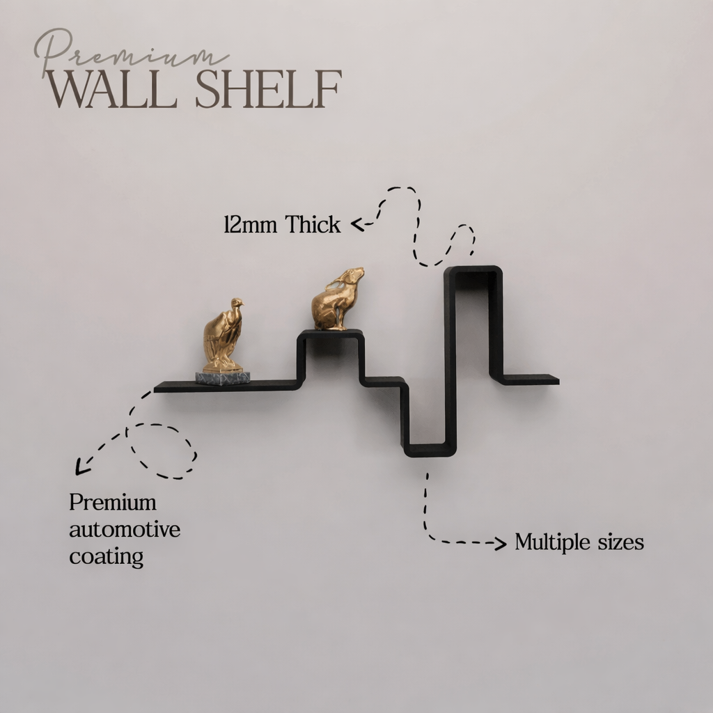 Pulse Shape Hanging Wall Shelf