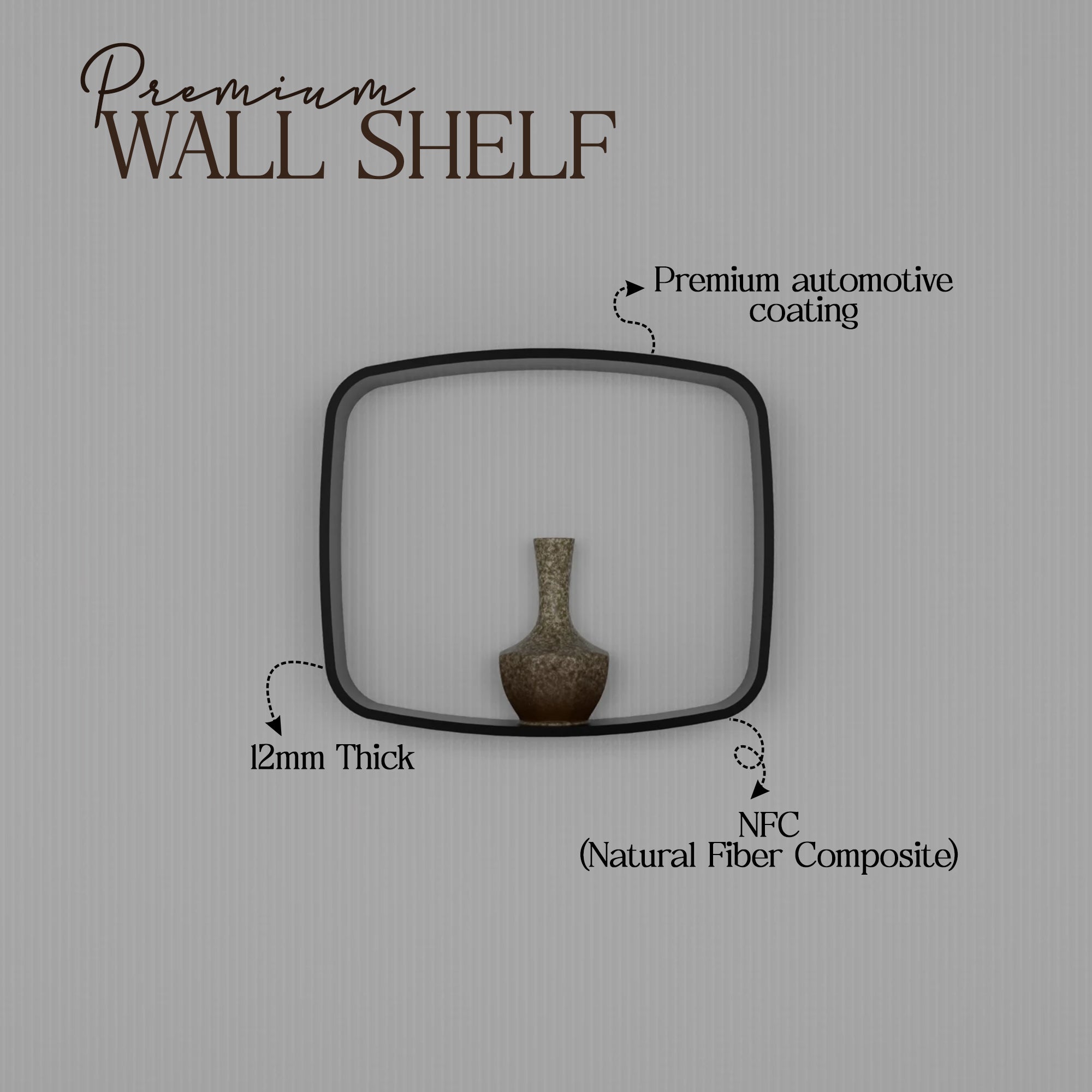 Metafurn SquareEdge Floating Shelf – Minimal NFC Floating Shelf for Modern Wall Decor
