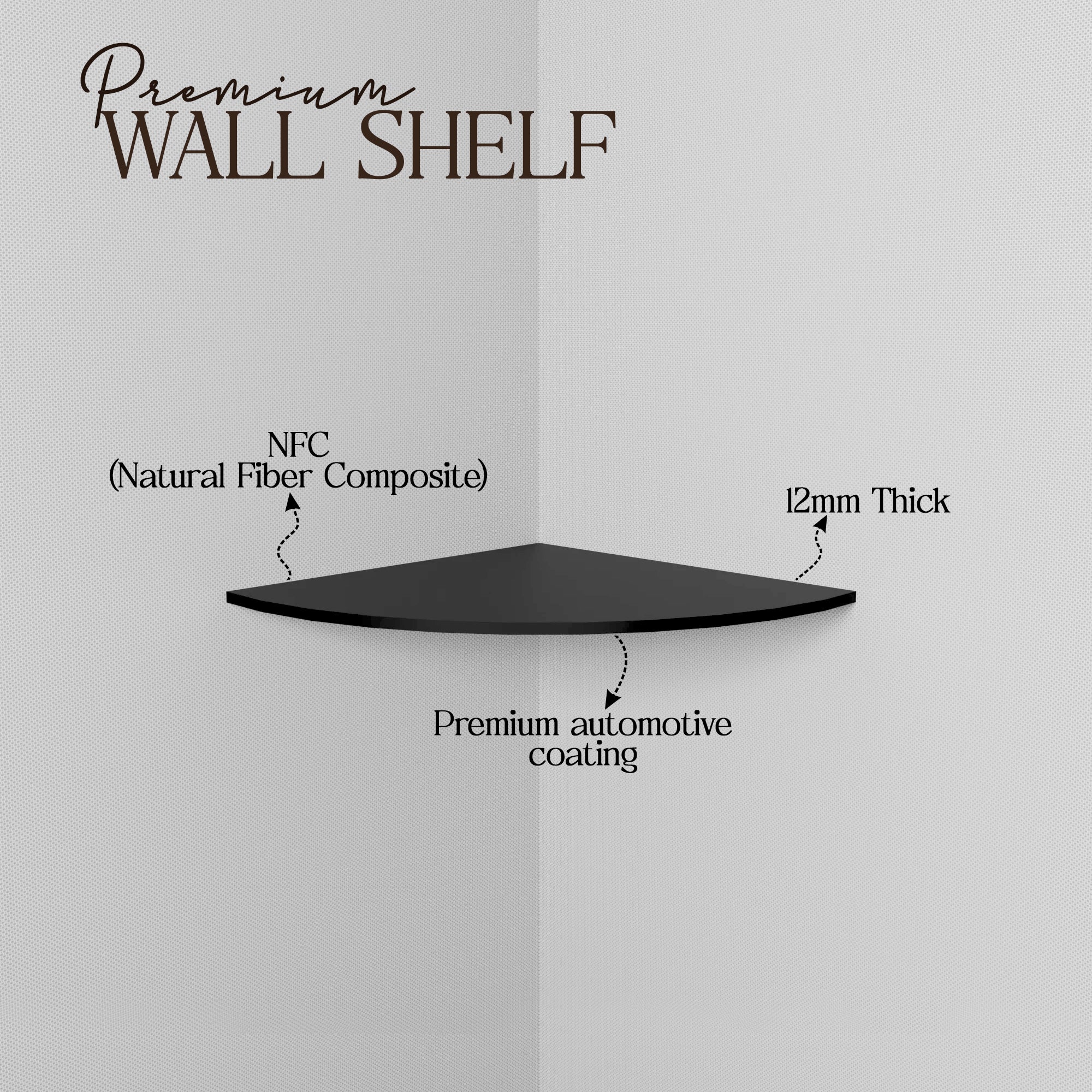 Metafurn CornerEdge Floating Shelf – NFC Corner Floating Shelf for Modern Wall Decor
